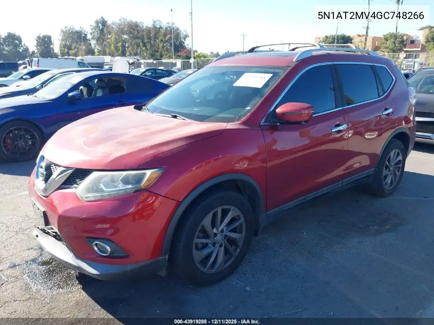 5N1AT2MV4GC748266 2016 Nissan Rogue Sl