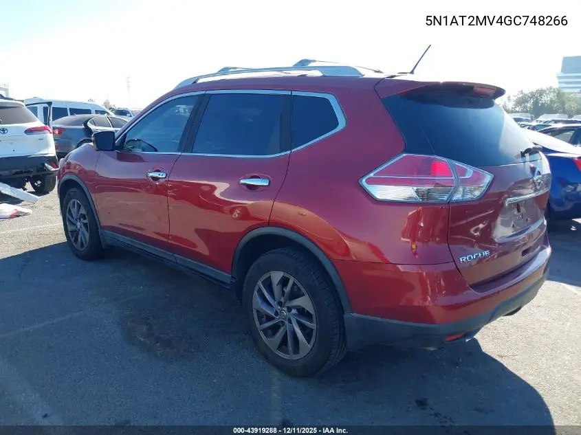5N1AT2MV4GC748266 2016 Nissan Rogue Sl