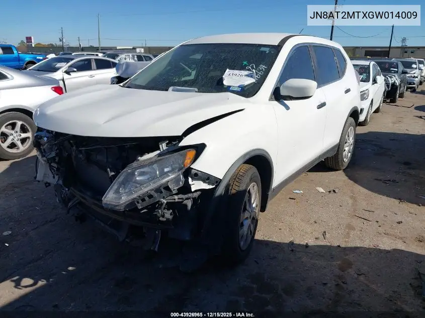 JN8AT2MTXGW014009 2016 Nissan Rogue S