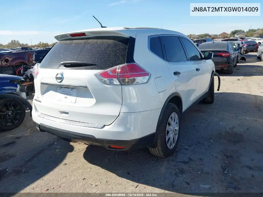 JN8AT2MTXGW014009 2016 Nissan Rogue S