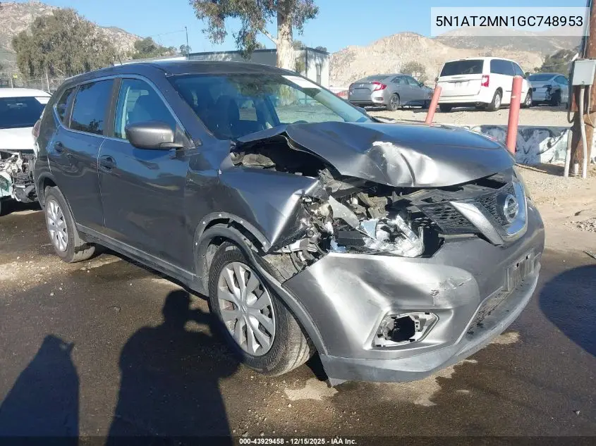 5N1AT2MN1GC748953 2016 Nissan Rogue S