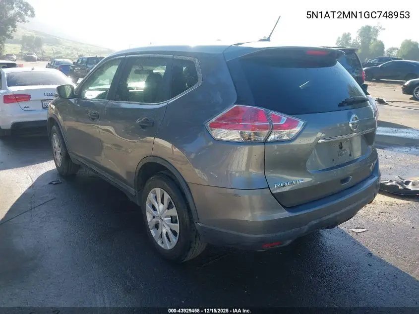 5N1AT2MN1GC748953 2016 Nissan Rogue S