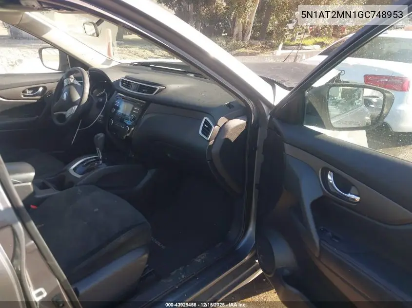 5N1AT2MN1GC748953 2016 Nissan Rogue S
