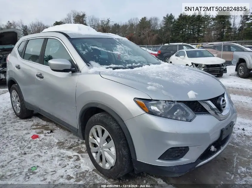 5N1AT2MT5GC824835 2016 Nissan Rogue S/Sl/Sv