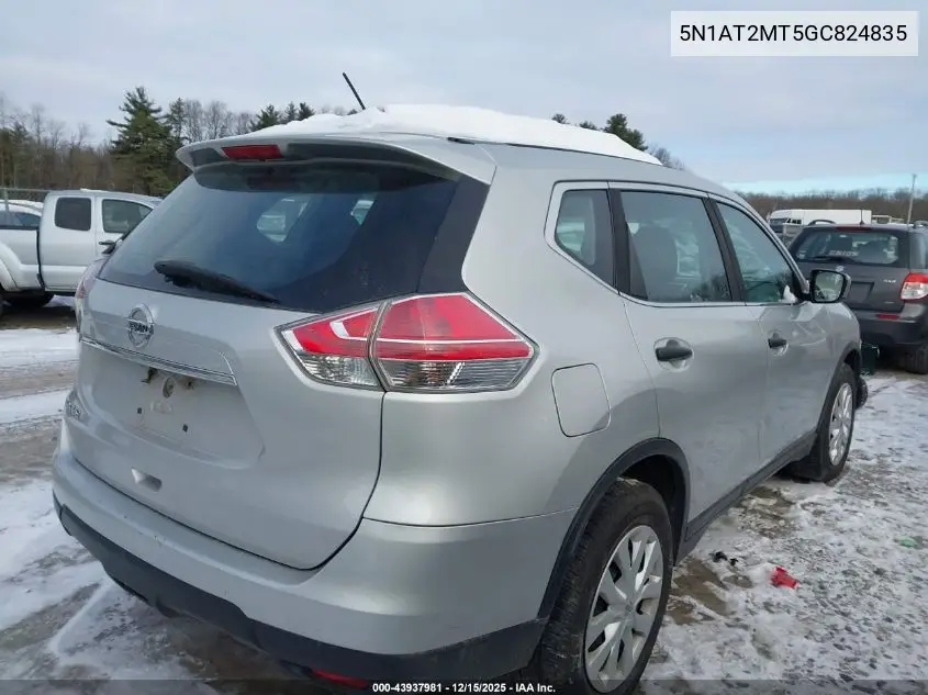 5N1AT2MT5GC824835 2016 Nissan Rogue S/Sl/Sv