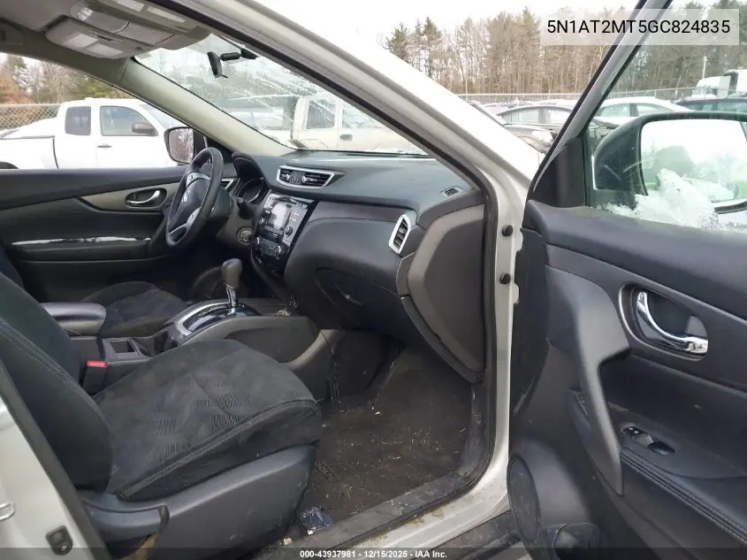 5N1AT2MT5GC824835 2016 Nissan Rogue S/Sl/Sv