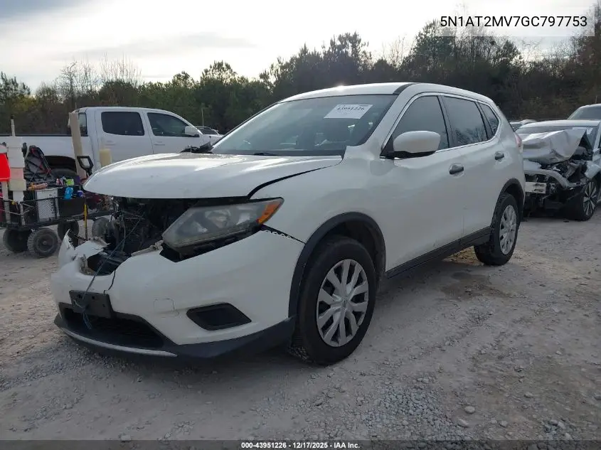 5N1AT2MV7GC797753 2016 Nissan Rogue S/Sl/Sv