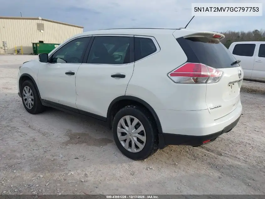 5N1AT2MV7GC797753 2016 Nissan Rogue S/Sl/Sv