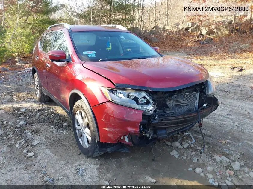 KNMAT2MV0GP642880 2016 Nissan Rogue Sv