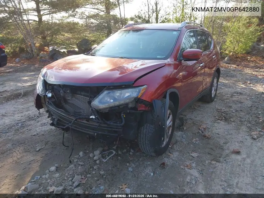 KNMAT2MV0GP642880 2016 Nissan Rogue Sv