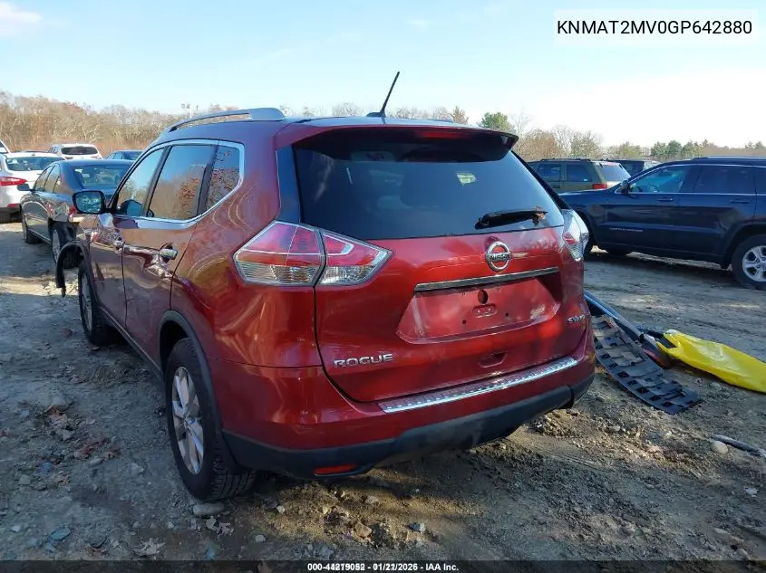 KNMAT2MV0GP642880 2016 Nissan Rogue Sv