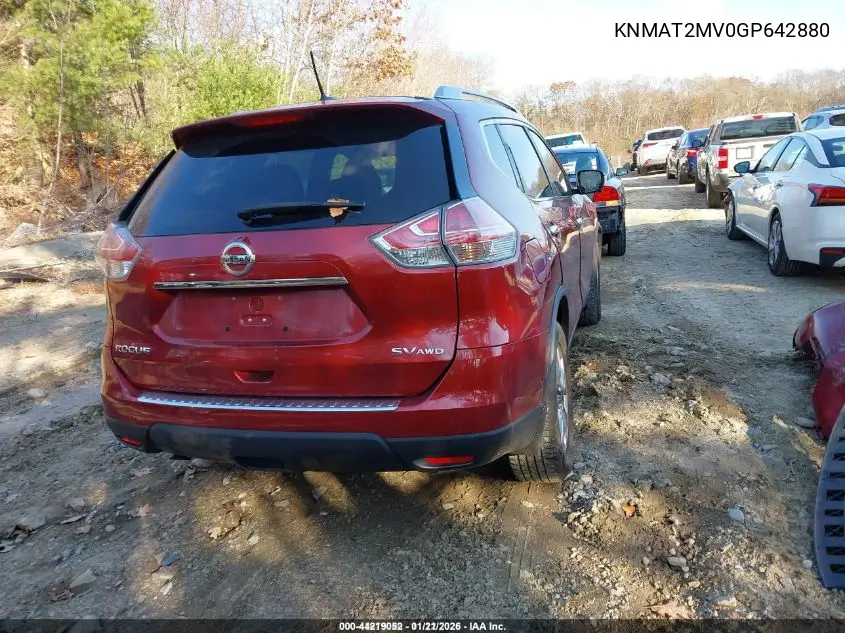 KNMAT2MV0GP642880 2016 Nissan Rogue Sv