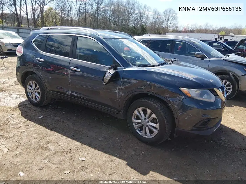 KNMAT2MV6GP656136 2016 Nissan Rogue Sv
