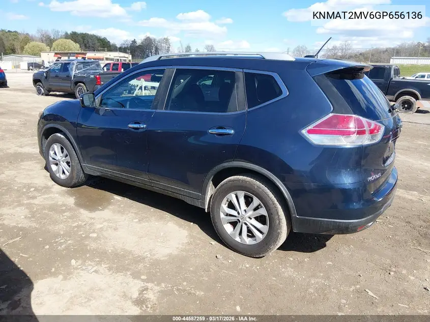 KNMAT2MV6GP656136 2016 Nissan Rogue Sv