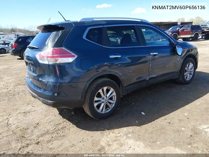 KNMAT2MV6GP656136 2016 Nissan Rogue Sv