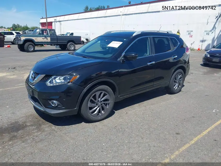 5N1AT2MV0GC849742 2016 Nissan Rogue Sl