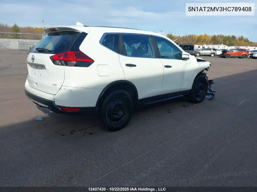 5N1AT2MV3HC789408 2017 Nissan Rogue Sv/Sl