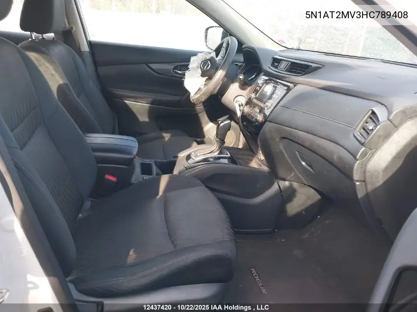 5N1AT2MV3HC789408 2017 Nissan Rogue Sv/Sl