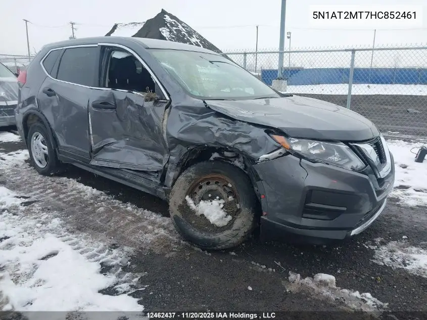 5N1AT2MT7HC852461 2017 Nissan Rogue S/Sl