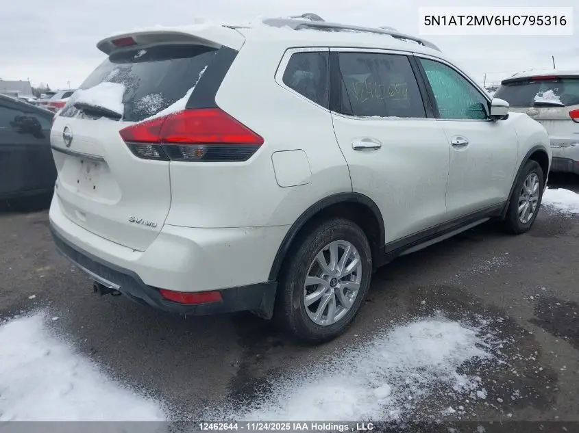 5N1AT2MV6HC795316 2017 Nissan Rogue Sv/Sl