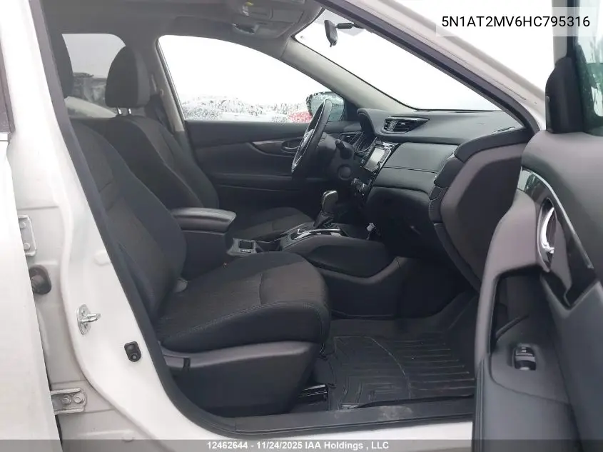5N1AT2MV6HC795316 2017 Nissan Rogue Sv/Sl