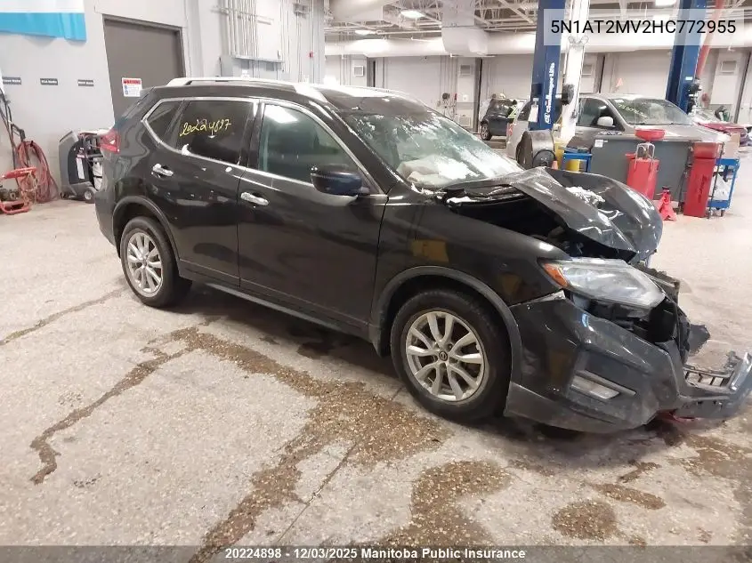 5N1AT2MV2HC772955 2017 Nissan Rogue Sv