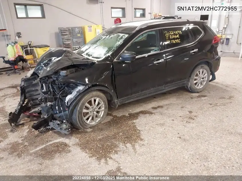 5N1AT2MV2HC772955 2017 Nissan Rogue Sv