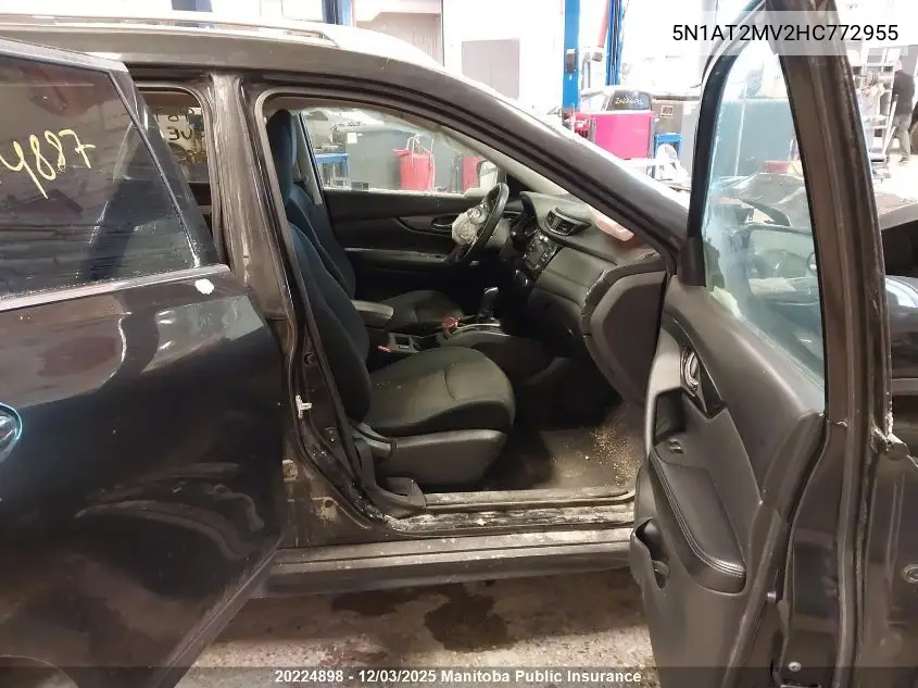 5N1AT2MV2HC772955 2017 Nissan Rogue Sv