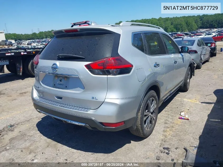 2017 Nissan Rogue S/Sl VIN: 5N1AT2MT5HC877729 Lot: 39738157