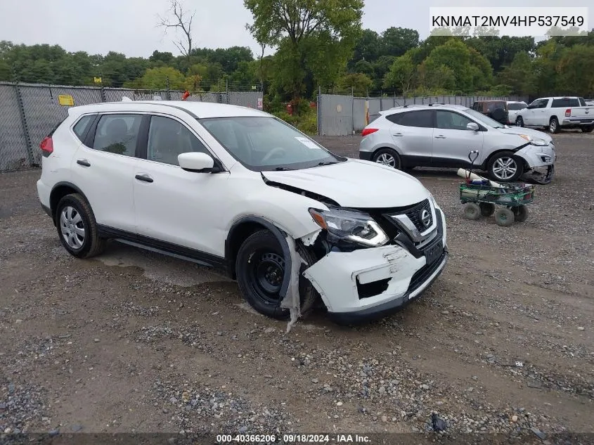 2017 Nissan Rogue S/Sv VIN: KNMAT2MV4HP537549 Lot: 40366206