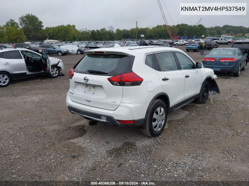 KNMAT2MV4HP537549 2017 Nissan Rogue S/Sv