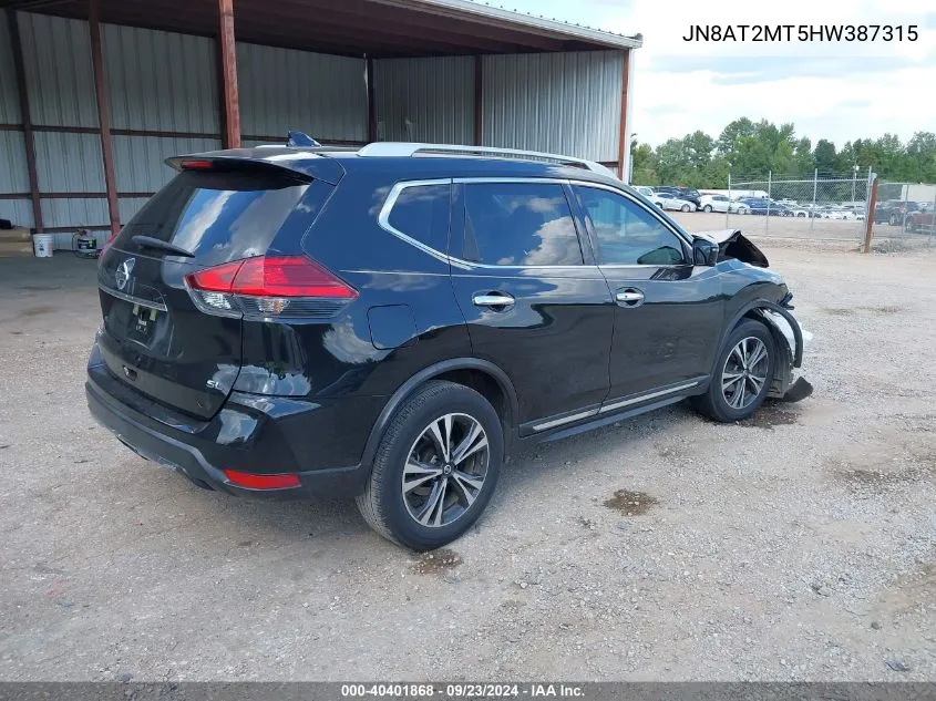 JN8AT2MT5HW387315 2017 Nissan Rogue Sl