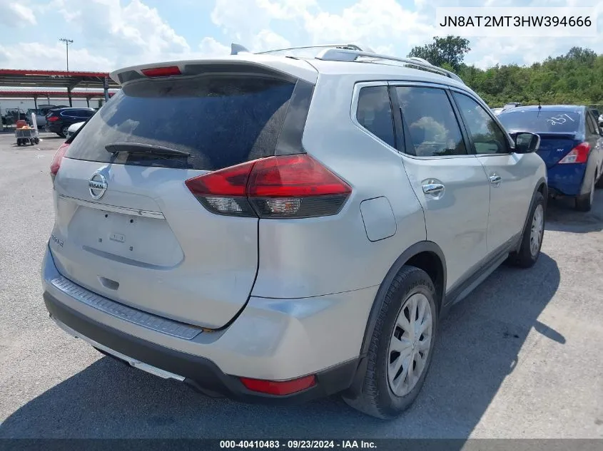 2017 Nissan Rogue S VIN: JN8AT2MT3HW394666 Lot: 40410483