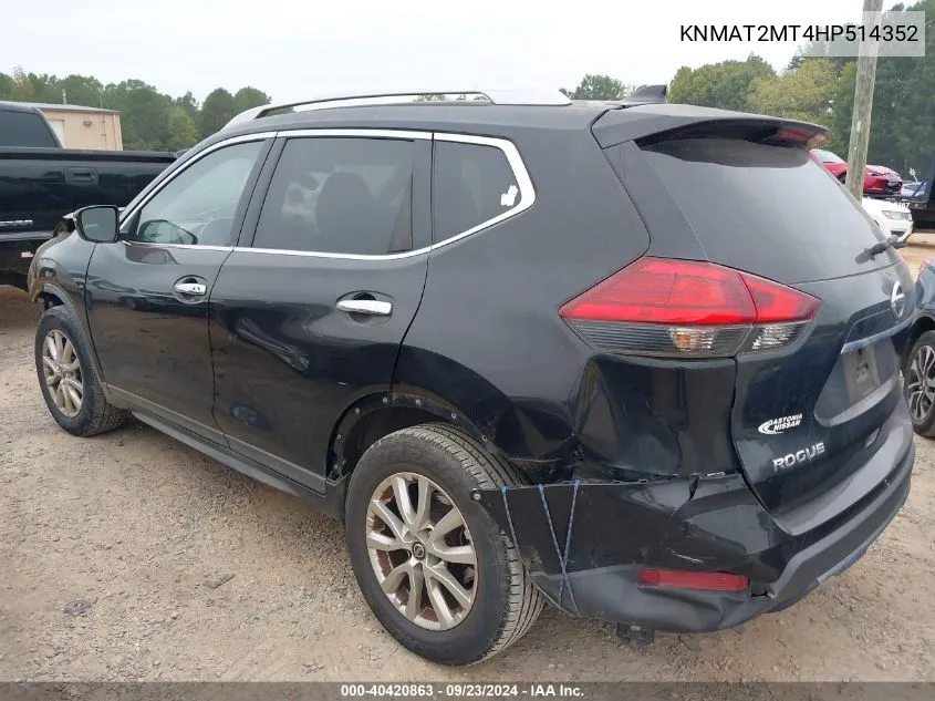 KNMAT2MT4HP514352 2017 Nissan Rogue Sv