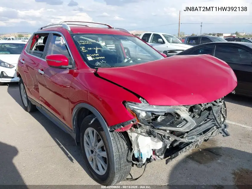 JN8AT2MT1HW392138 2017 Nissan Rogue Sv