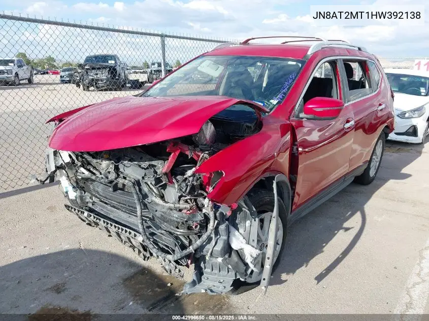 JN8AT2MT1HW392138 2017 Nissan Rogue Sv