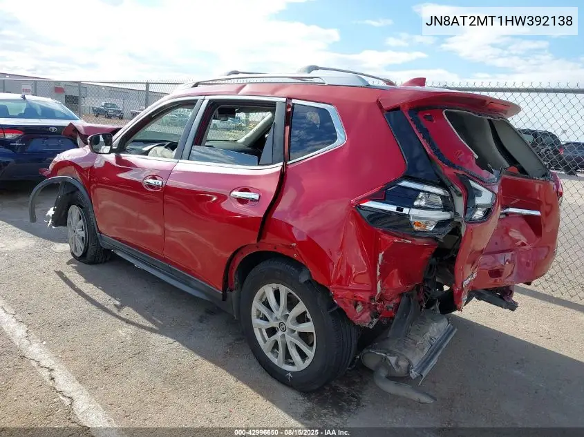 JN8AT2MT1HW392138 2017 Nissan Rogue Sv