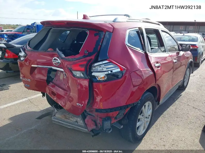JN8AT2MT1HW392138 2017 Nissan Rogue Sv