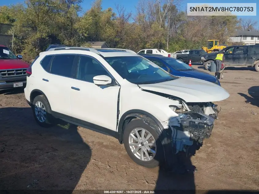 5N1AT2MV8HC780753 2017 Nissan Rogue Sv