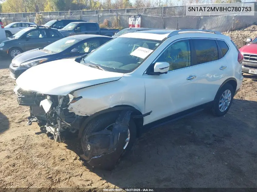 5N1AT2MV8HC780753 2017 Nissan Rogue Sv