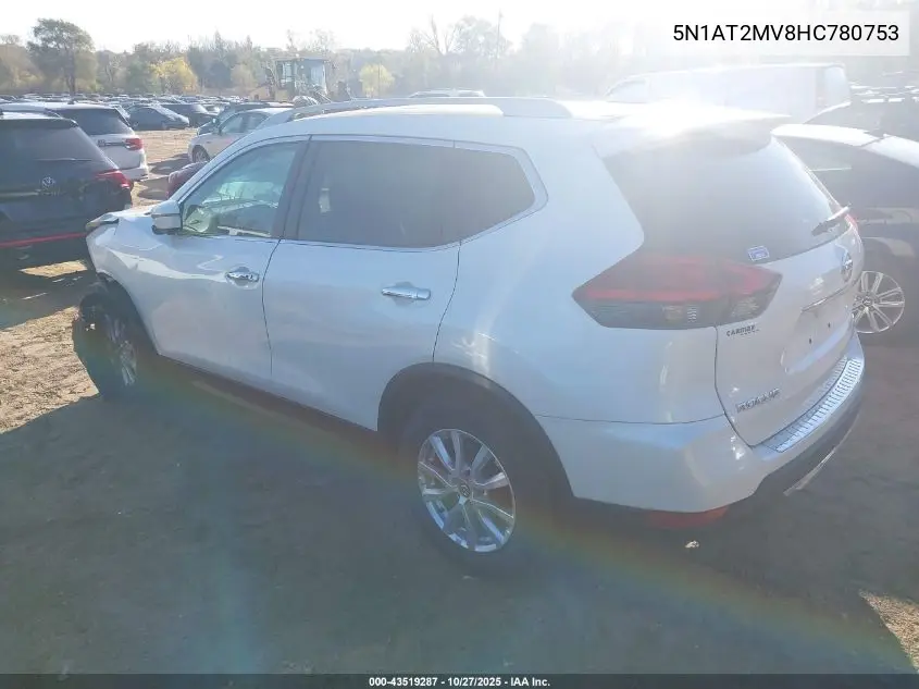 5N1AT2MV8HC780753 2017 Nissan Rogue Sv