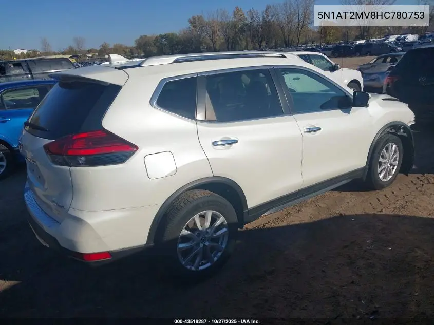 5N1AT2MV8HC780753 2017 Nissan Rogue Sv