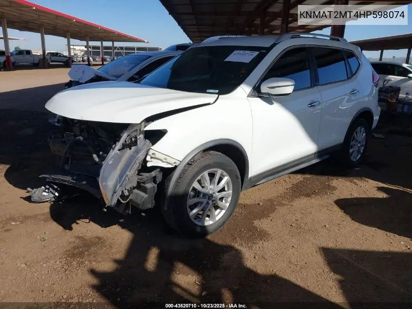 KNMAT2MT4HP598074 2017 Nissan Rogue Sv