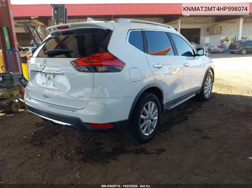 KNMAT2MT4HP598074 2017 Nissan Rogue Sv