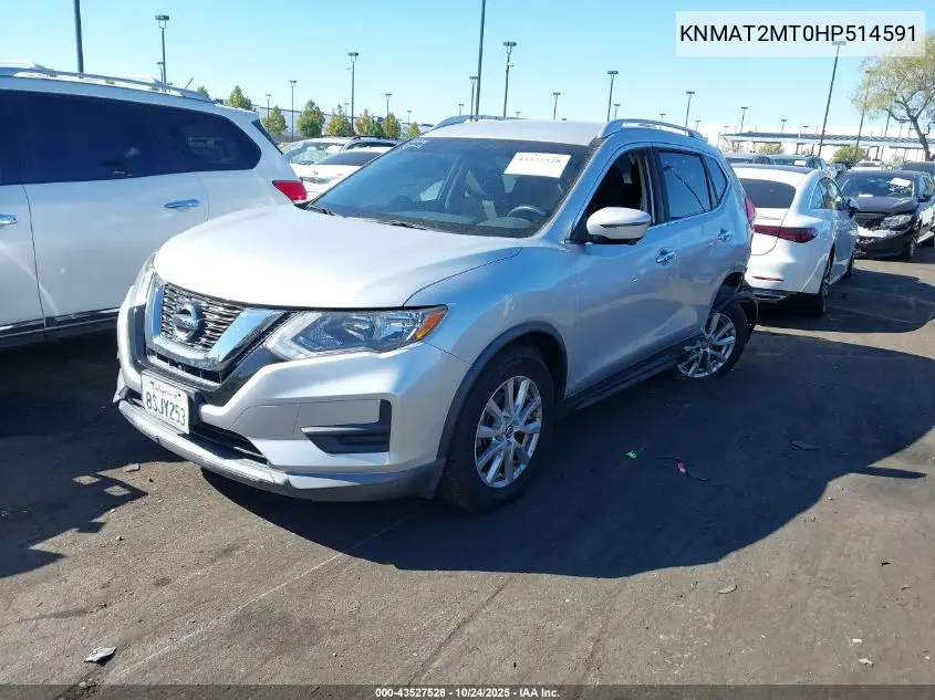 KNMAT2MT0HP514591 2017 Nissan Rogue Sv