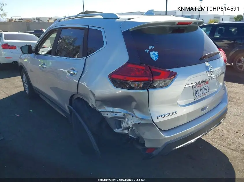 KNMAT2MT0HP514591 2017 Nissan Rogue Sv
