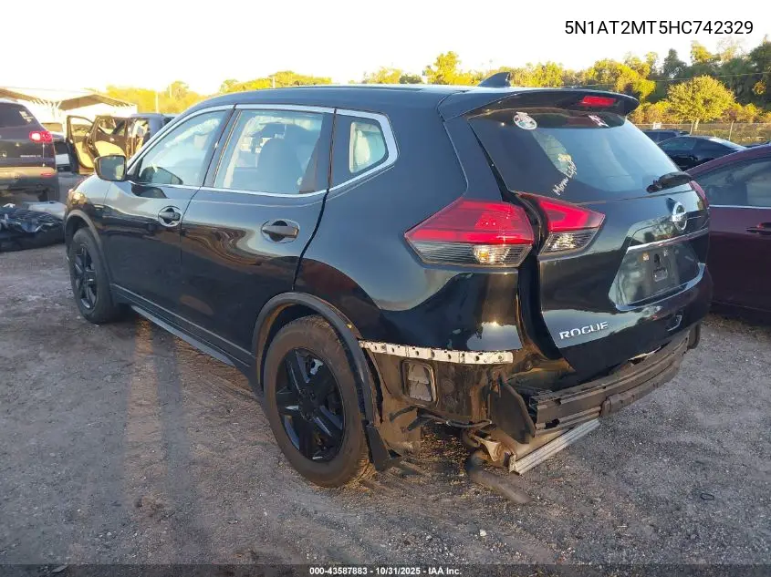 5N1AT2MT5HC742329 2017 Nissan Rogue S