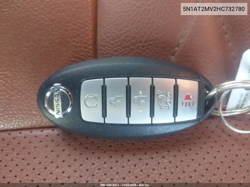 5N1AT2MV2HC732780 2017 Nissan Rogue Sl