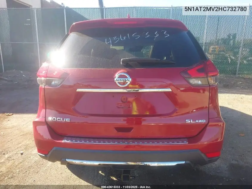 5N1AT2MV2HC732780 2017 Nissan Rogue Sl