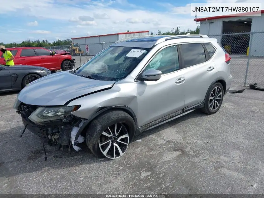 JN8AT2MT7HW380107 2017 Nissan Rogue Sl
